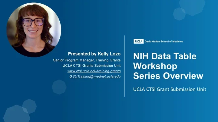 Thumbnail of NIH Data Table Workshop Series Recording