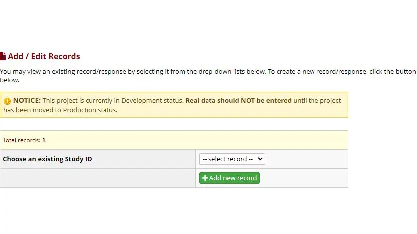 Add and Edit for autonumbering instructions in RedCap