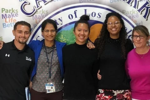 Community partnered research meeting at a local community park