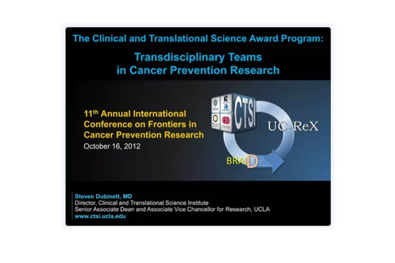 UCLA CTSI Director, Steven Dubinett, MD