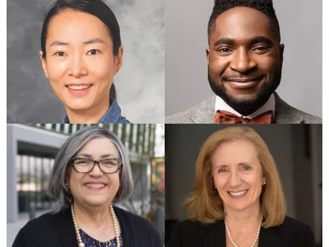 4 profiles photos of speakers including Drs. Chioun Lee, Utibe Essien, Laura Trejo and Carol Mangione