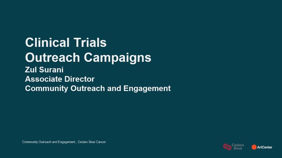 Clinical Trials  Outreach Campaigns