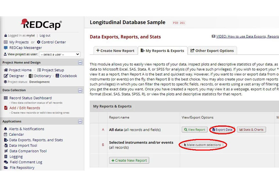 data export2