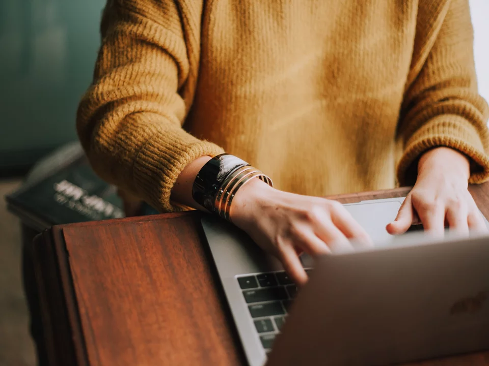 Person at a laptop