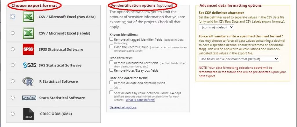 data export3