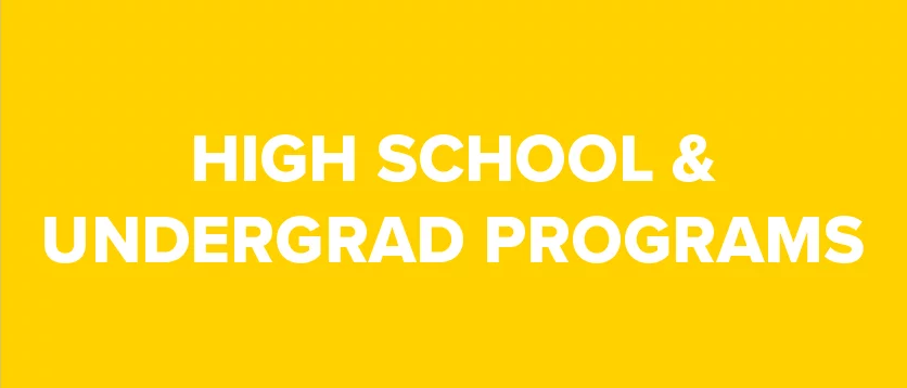 High school and undergraduate programs